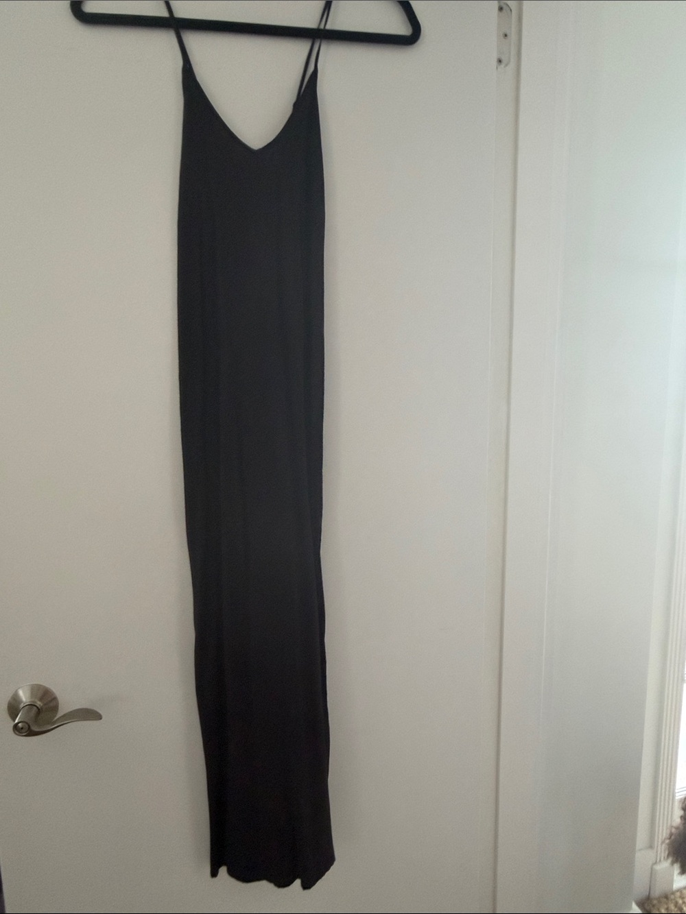 Old Navy Black Maxi Slip Dress with adjustable Spaghetti Straps